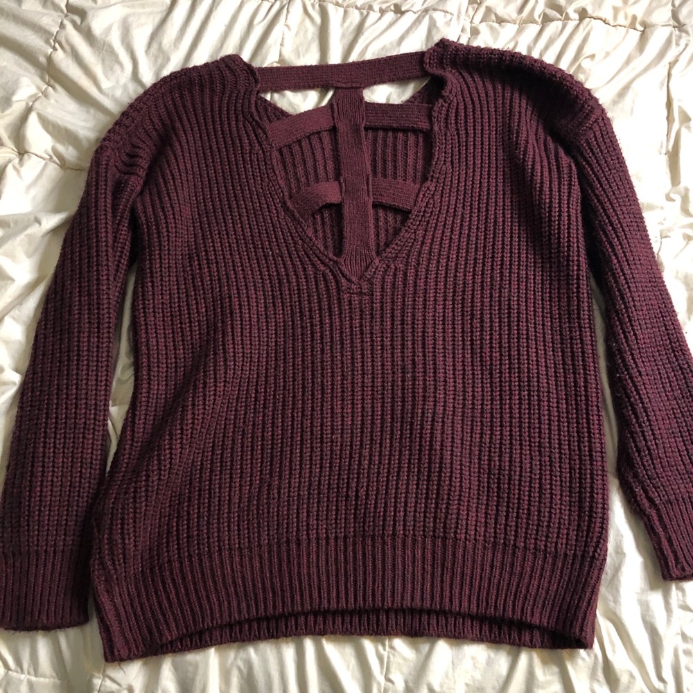 Urban Outfitters maroon sweater - Picture 3 of 4
